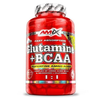 Amix Glutamine + BCAA kapsle 360 kapslí Amix Glutamine + BCAA kapsle 360 kapslí