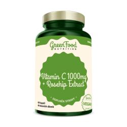 GreenFood Vitamin C 1000 + Extrakt ze šípků 60 kapslí GreenFood Vitamin C 1000 + Extrakt ze šípků 60 kapslí