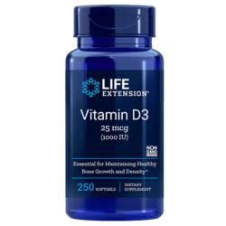 Life Extension Vitamín D3 25mcg (1000 IU) 250 Kapsúl
