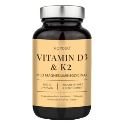 Nordbo Vitamin D3 K2 Magnesium 90 kapslí Nordbo Vitamin D3 K2 Magnesium 90 kapslí