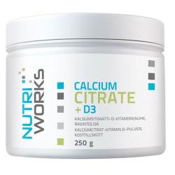 NutriWorks Calcium Citrate + D3 250g NutriWorks Calcium Citrate + D3 250g