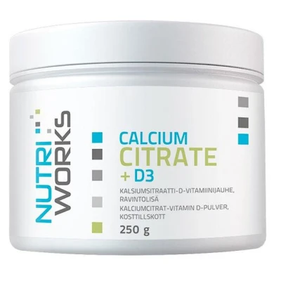 NutriWorks Calcium Citrate + D3 250g NutriWorks Calcium Citrate + D3 250g