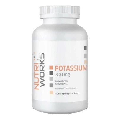 NutriWorks Potassium 300mg 120 kapslí NutriWorks Potassium 300mg 120 kapslí