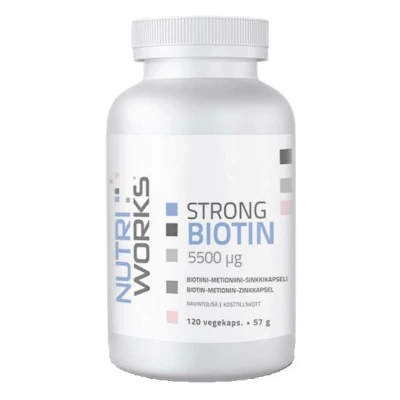 NutriWorks Strong Biotin 5500g 120 kapsúl NutriWorks Strong Biotin 5500g 120 kapsúl