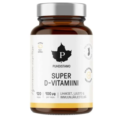 Puhdistamo Super Vitamin D 4000iu 60 kapslí Puhdistamo Super Vitamin D 4000iu 60 kapslí