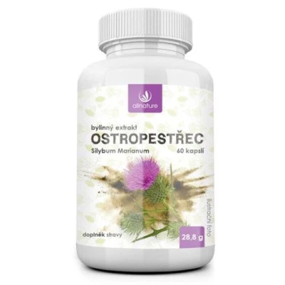Allnature Ostropestřec 60 kapslí Allnature Ostropestřec 60 kapslí