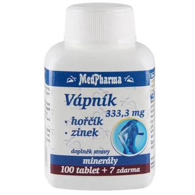 MedPharma Vápník 333,3mg + hořčík + zinek 107 tablet MedPharma Vápník 333,3mg + hořčík + zinek 107 tablet