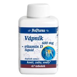 MedPharma Vápnik 600 mg + vitamín D3 67 Kapsúl MedPharma Vápnik 600 mg + vitamín D3 67 Kapsúl