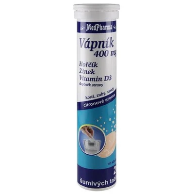 MedPharma Vápník + hořčík + zinek + vit.D3 20 tablet MedPharma Vápník + hořčík + zinek + vit.D3 20 tablet