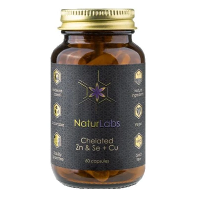 NaturLabs Zinek Selen chelátové + Měď 60 kapslí NaturLabs Zinek Selen chelátové + Měď 60 kapslí