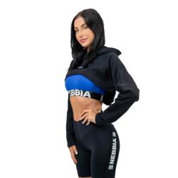 Nebbia Crop mikina s dlhým rukávom a kapucňou GYM TIME 259