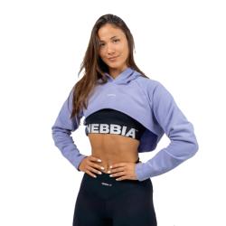 Nebbia Crop mikina s dlouhým rukávem a kapucí GYM TIME 259