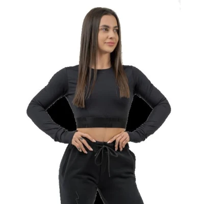 Nebbia Dámský crop top s dlouhým rukávem INTENSE Perform 839 Nebbia Dámský crop top s dlouhým rukávem INTENSE Perform 839