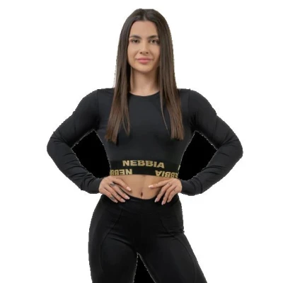 Nebbia Dámsky crop top s dlhým rukávom INTENSE Perform 839