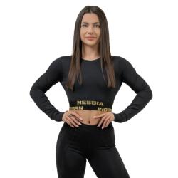 Nebbia Dámsky crop top s dlhým rukávom INTENSE Perform 839