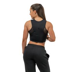 Nebbia Dámský crop top s vysokou podporou INTENSE Mesh 842