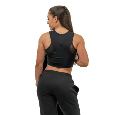 Nebbia Dámský crop top s vysokou podporou INTENSE Mesh 842 Nebbia Dámský crop top s vysokou podporou INTENSE Mesh 842