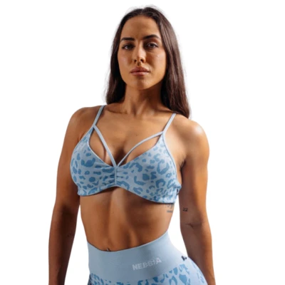 Nebbia Medium support sportovní podprsenka s leopardím vzorem PRIMAL 854