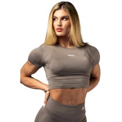 Nebbia Seamless crop top s krátkym rukávom POWER 891