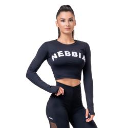 Nebbia SPORTY HERO crop top s dlhým rukávom 585