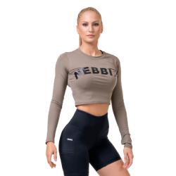 Nebbia SPORTY HERO crop top s dlhým rukávom 585