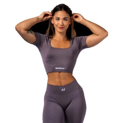 Nebbia Tvarujúci bezšvový crop top FLOW SEAMLESS 499 Nebbia Tvarujúci bezšvový crop top FLOW SEAMLESS 499
