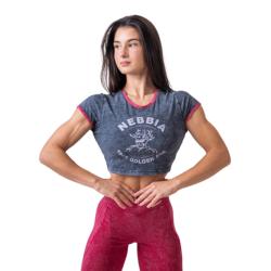 Nebbia Washed crop top tričko GOLDEN AGE 782