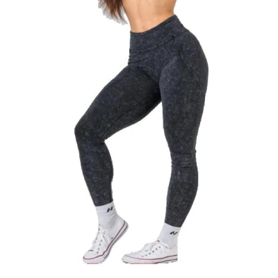 Nebbia Washed legíny s vysokým pasem GYM WARRIOR 776 Nebbia Washed legíny s vysokým pasem GYM WARRIOR 776