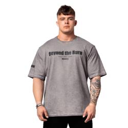 Nebbia Washed-off bavlnené heavyweight tričko GRIND 370