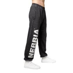 Nebbia Washed-off volné baggy tepláky s kapsami GYM BRO 373 Nebbia Washed-off volné baggy tepláky s kapsami GYM BRO 373
