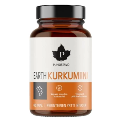 Puhdistamo Earth Kurkumiini 60 kapslí Puhdistamo Earth Kurkumiini 60 kapslí