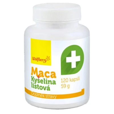 Wolfberry Maca extrakt + Kyselina listová 120 kapslí Wolfberry Maca extrakt + Kyselina listová 120 kapslí