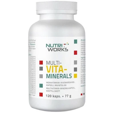 NutriWorks Multivitaminerals 120 kapslí NutriWorks Multivitaminerals 120 kapslí