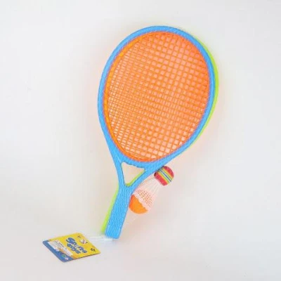 2 rakety 42cm set so 2 loptičkami na soft tenis a bedminton 2v1 v sieťke plast