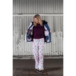 2117 KANAN - dámská lyžařská bunda s kapucí 10/10 - modro - bílá