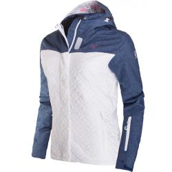 2117 KANAN - dámská lyžařská bunda s kapucí 10/10 - modro - bílá