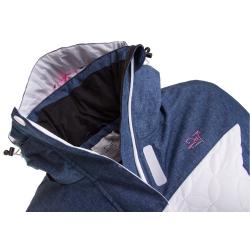 2117 KANAN - dámská lyžařská bunda s kapucí 10/10 - modro - bílá