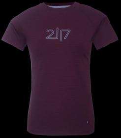 2117 of Sweden ALKEN dámské funkční triko s krátkým rukávem, dark plum