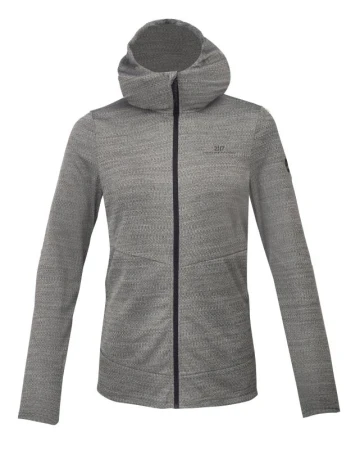 2117 of Sweden HIDE dámská powerstretch mikina s kapucí, black melange