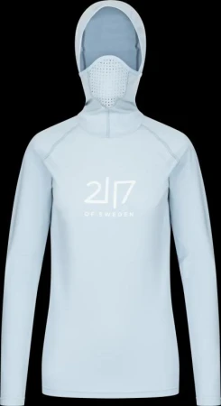 2117 of Sweden Undal dámská funkční mikina s kapucí, Ice Blue
