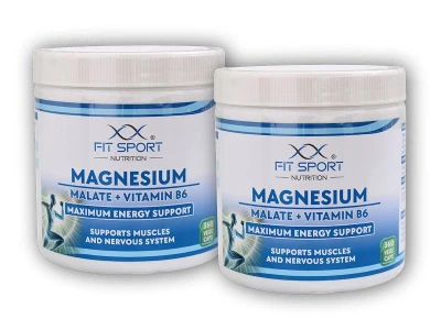 FitSport Nutrition 2x Magnesium Malate + Vitamin B6 360 vege caps - Energy Magnesium - Hořčík Malát FitSport Nutrition 2x Magnesium Malate + Vitamin B6 360 vege caps - Energy Magnesium - Hořčík Malát