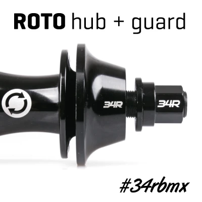 34R BMX Co. Guard zadního náboje BMX 34R Roto Rear Guard černý