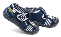 3F chlapecké modré bačkory loď 2K5-9