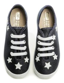 3F dětské modré tenisky s hvězdami 4BL14-7