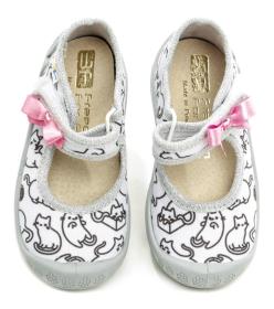 3F dívčí bílo černé baleríny kočička 2F2-13