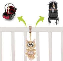 4 BABY PLYŠ Liška natahovací usínáček s melodií s klipem pro miminko