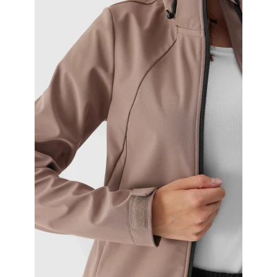 4f dámská bunda SOFTSHELL JACKET-AW23TSOFF152-82S-LIGHT BROWN