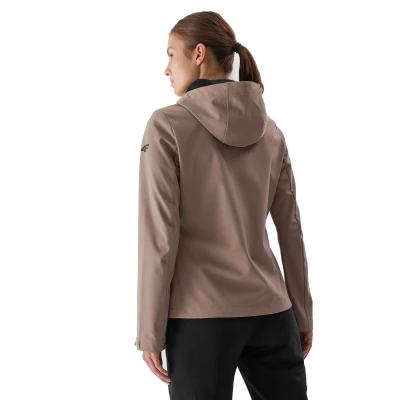 4f dámská bunda SOFTSHELL JACKET-AW23TSOFF152-82S-LIGHT BROWN