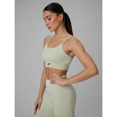 4f dámská podprsenka SPORT BRA F203-42A-LIGHT GREEN ALLOVER