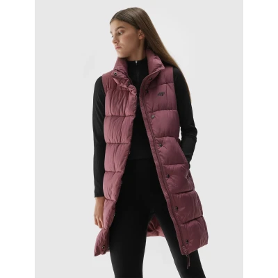 4f dámská vesta VEST-AW23TVESF076-53S-DARK PINK